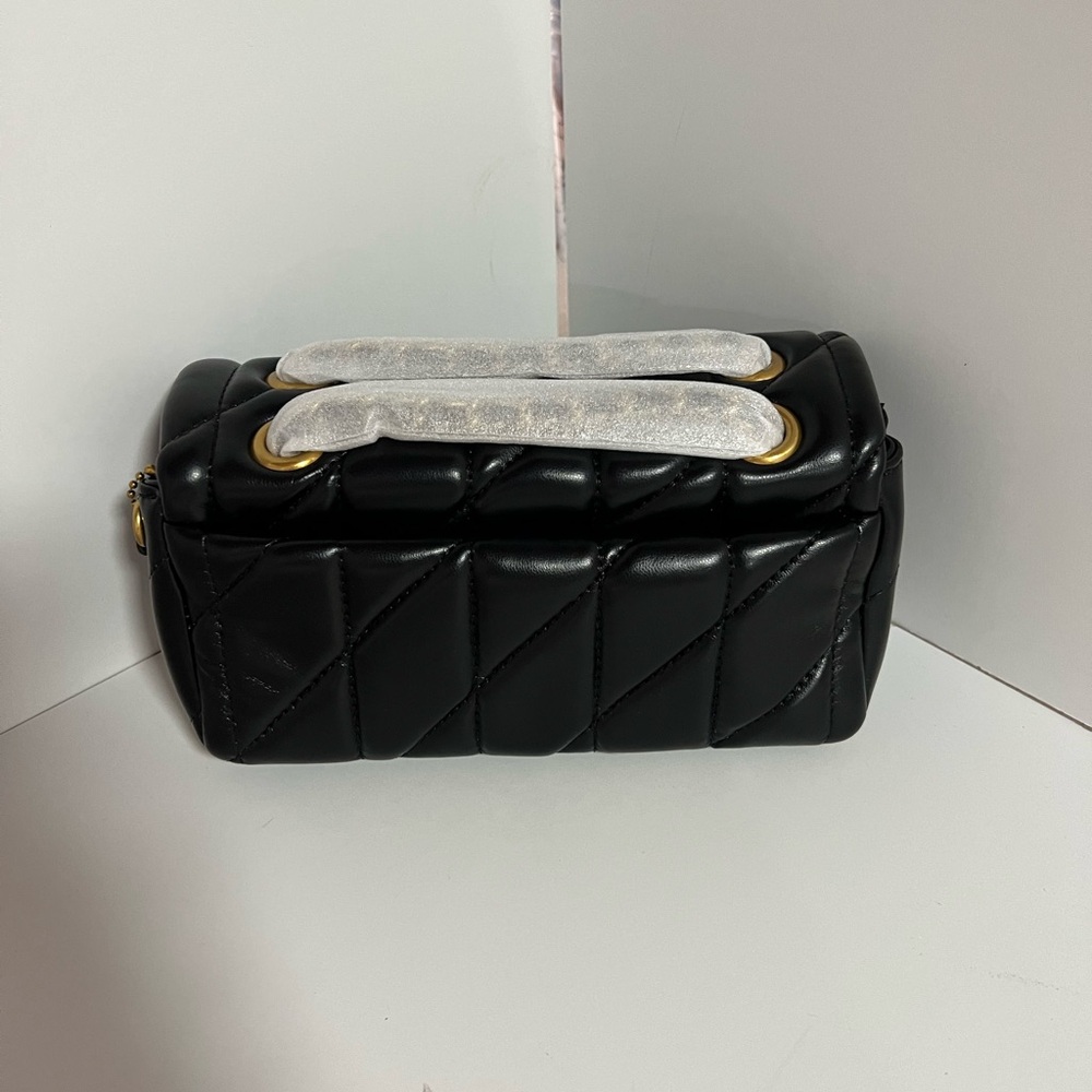 Coach Black Quilted Shoulder Bag with Gold Hardware - Picture 2 of 6